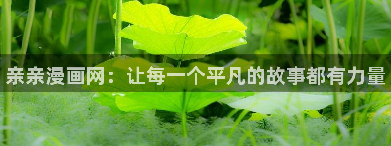 漫蛙漫画无删减：亲亲漫画网：让每一个平凡的故事都有力量